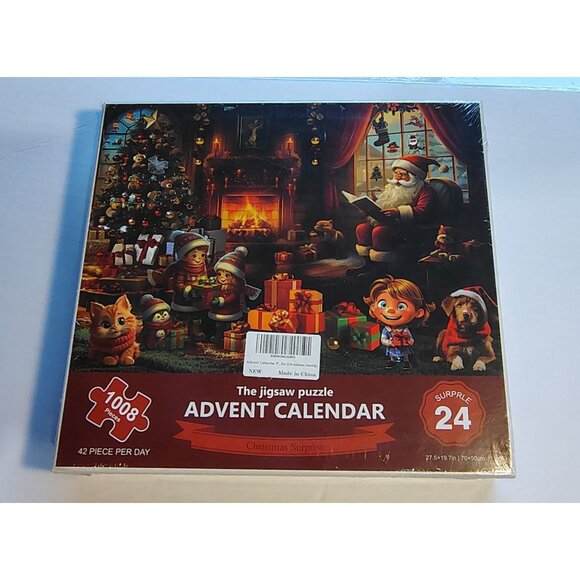 Advent Calendar Jigsaw Puzzle 1008 Pcs Christmas Surprise 24 Days Countdown - Picture 1 of 3